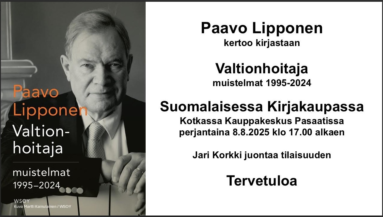 Paavo Lipposen uusin kirja Valtionhoitaja, muistelmat 1995-2024