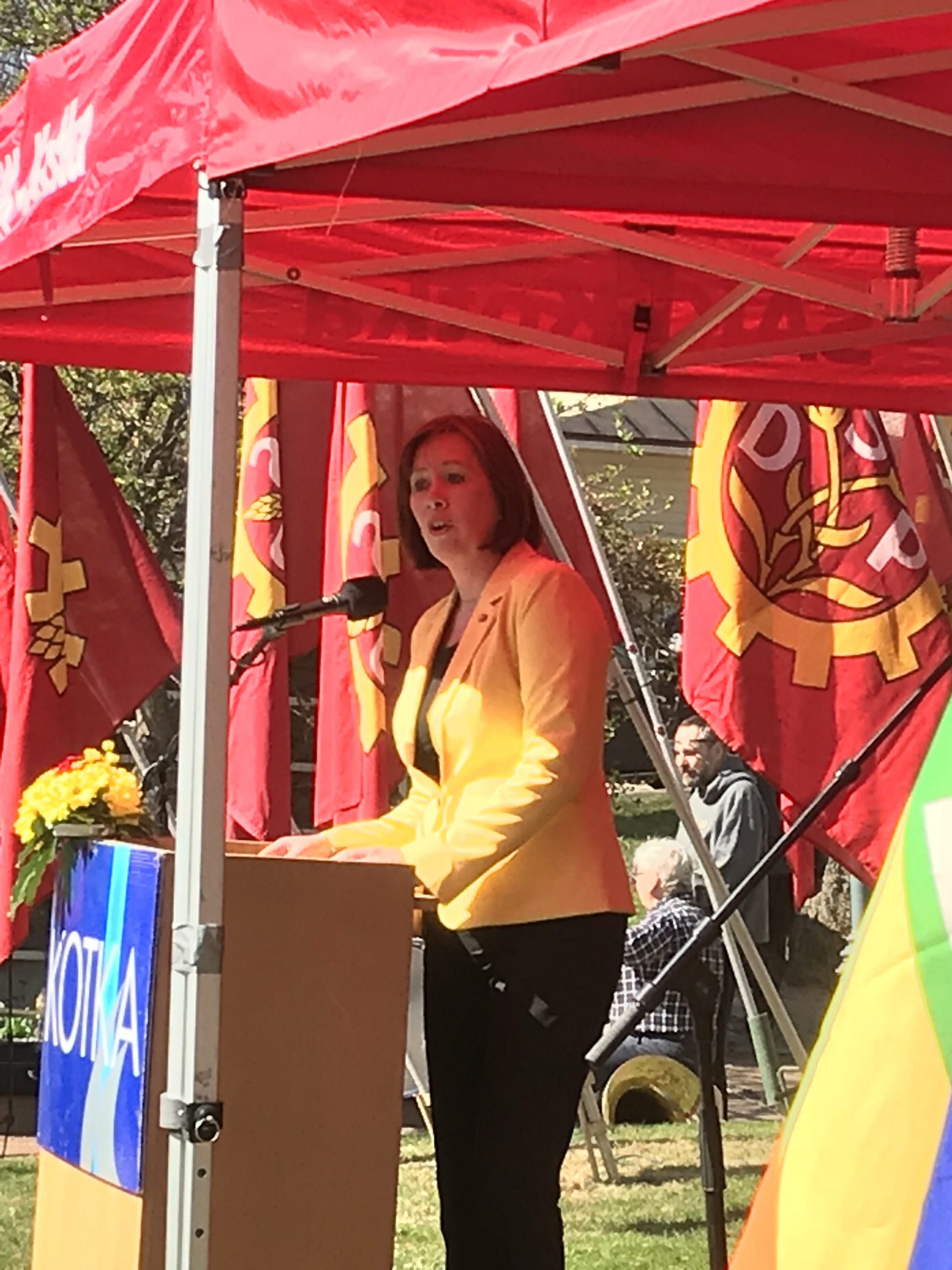 Sirpa Paateron puhe Kotkassa, Sibeliuksen puistossa, 1.5.2019